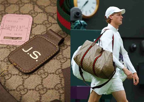 gucci tennis bag sinner|jannik sinner wimbledon bag.